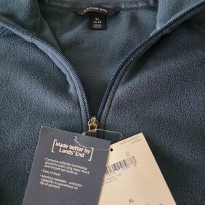 Lands' End Deep Blue Fleece Pullover